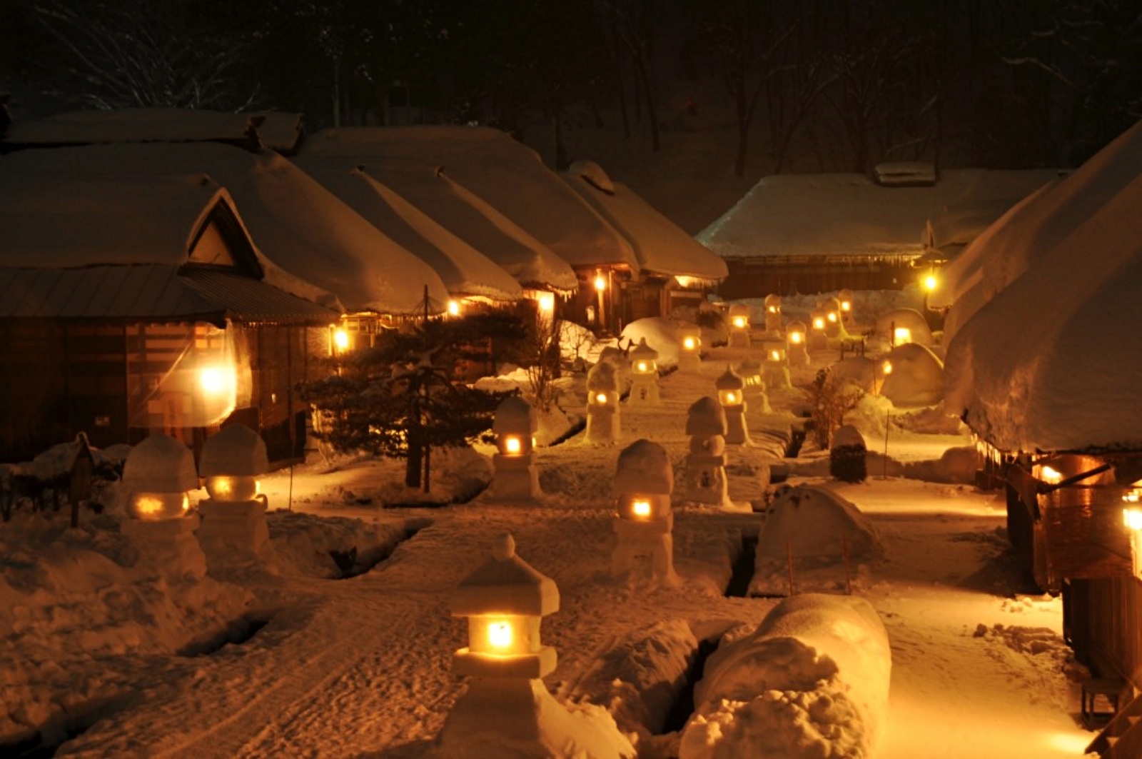 福島大內宿雪祭